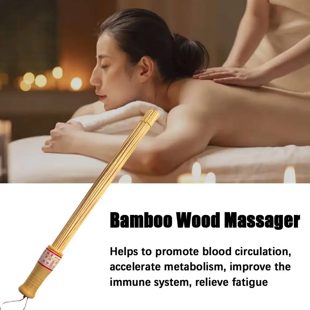 

Bamboo Wood Massager Relaxation Hammer Stick Relieve Muscle Fatigue Environmental Health Wooden Handle Health Care Tool