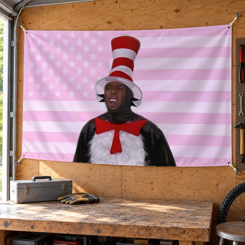 Rapper T-Tyler, The Creator Flags Wall Hanging Banner Background Art Print for Bedroom Living Room Outdoor Decor