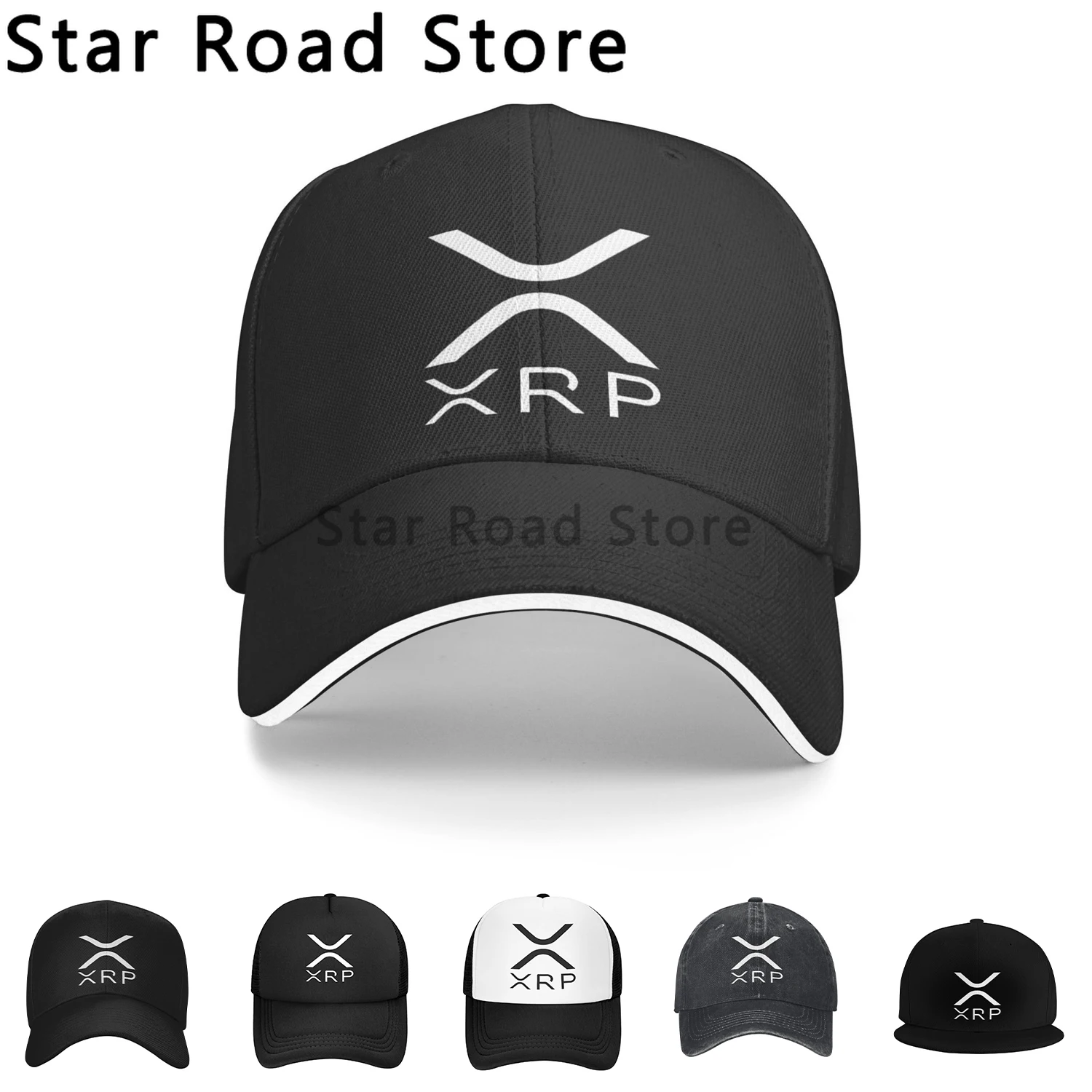 

XRP Baseball Caps Adjustable Snapback Cryptocurrency Cap Men Women Fashion Cool Hats for Unisex
