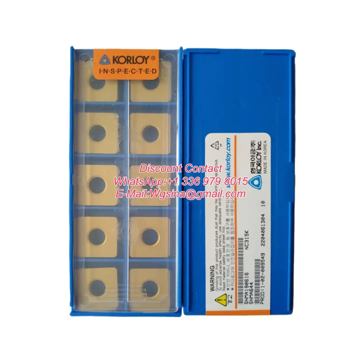 

Оригинальная токарная вставка KORLY SNMN SNMN120408 CN2000, 10 шт.