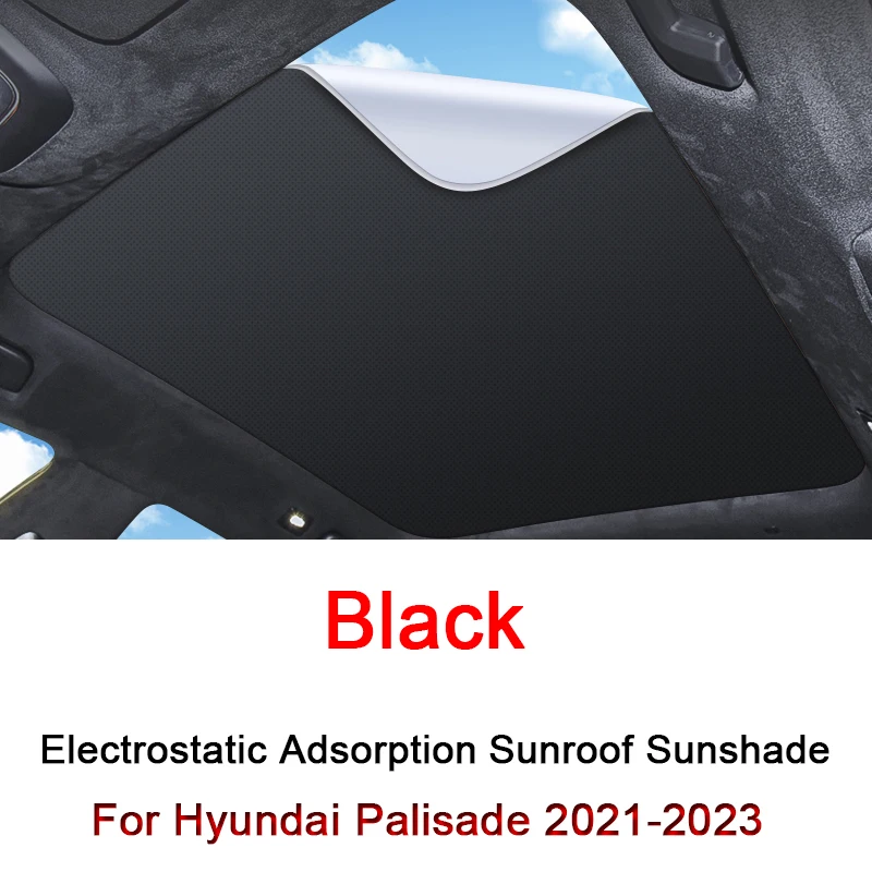 

Car Electrostatic Adsorption Sunroof Sunshade Cover For Hyundai Palisade 2021-2024 Heat Insulation Skylight Sticker Accessory