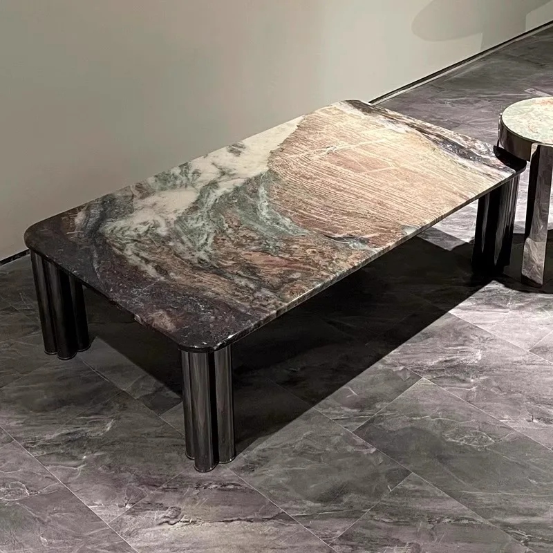 Mesa de centro retangular em mármore