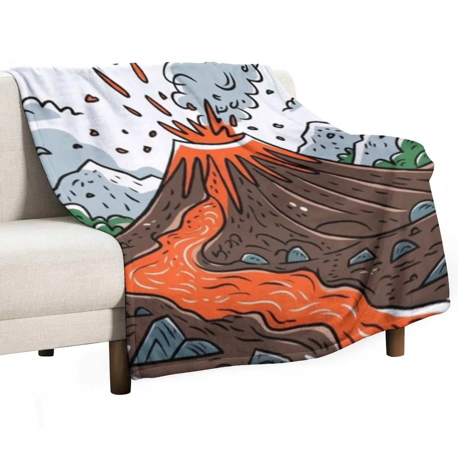 Explosive Volcanic Eruption: Nature's Fiery Power Throw Blanket warm winter Beautifuls Plaid For Baby Blankets