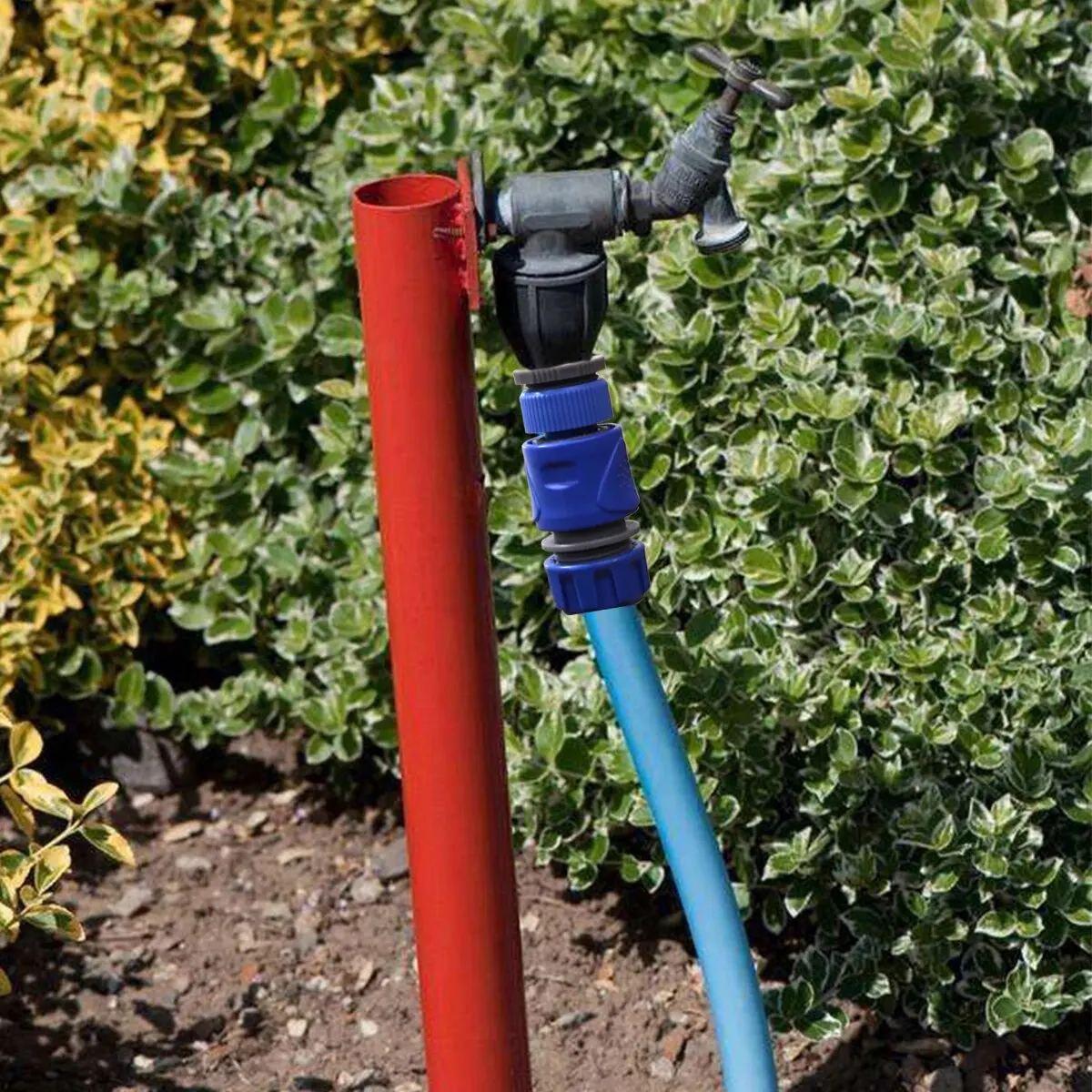 4Pcs/set Hose Connector Garden Pipe Water Connectors Threaded Tap Connector Adjustable Spray Nozzle Water Gun Kits