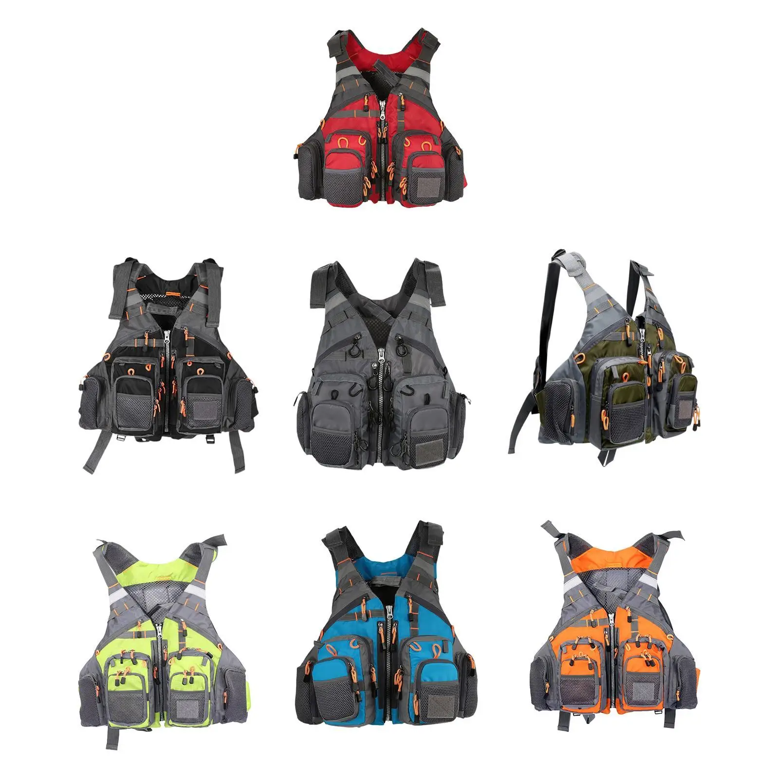 Fishing Vest for Adults Multipurpose Reflective Practical Life Vest Multi