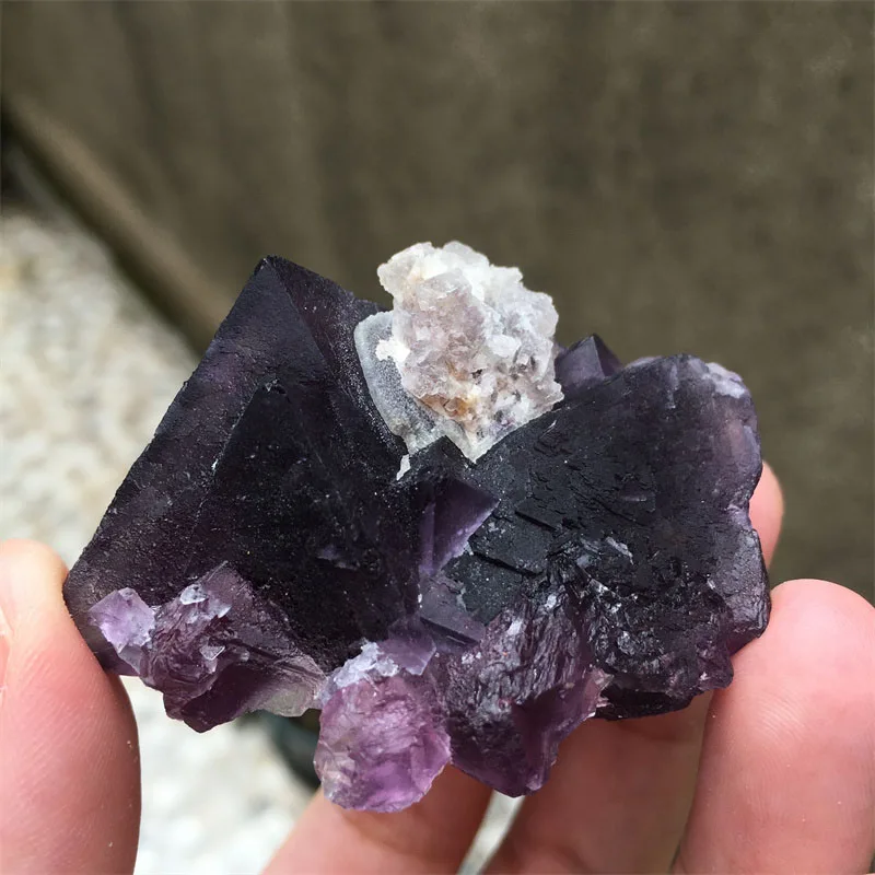 Natural Zhejiang Purple Fluorite Specimen Mineral Crystal Quartz Cluster Healing Stone Feng Shui Spiritua Home Room Decor