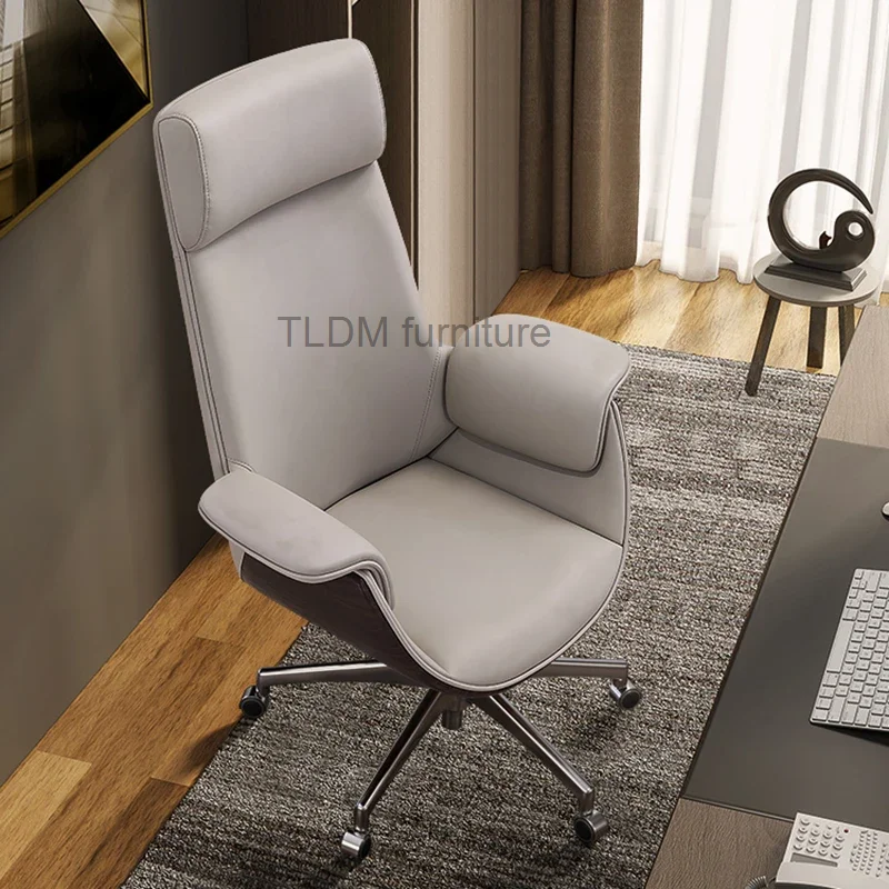 Handle Leather Office Chairs Roller Comfortable Lounge Makeup Work Chair Organizer Gamer Cadeira Gamer Office Desk Furnitures