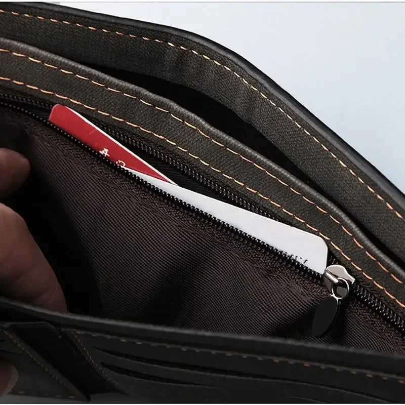 Portafoglio corto da uomo con nome inciso personalizzato personalizzato Portafogli porta carte multifunzionali con portamonete minimalista in pelle PU