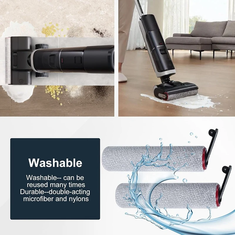 JDZD-فرشاة دوارة فلتر Hepa لـ Dreame H14 / H14 Pro / H14 قطع غيار المكنسة الكهربائية الرطبة والجافة المزدوجة