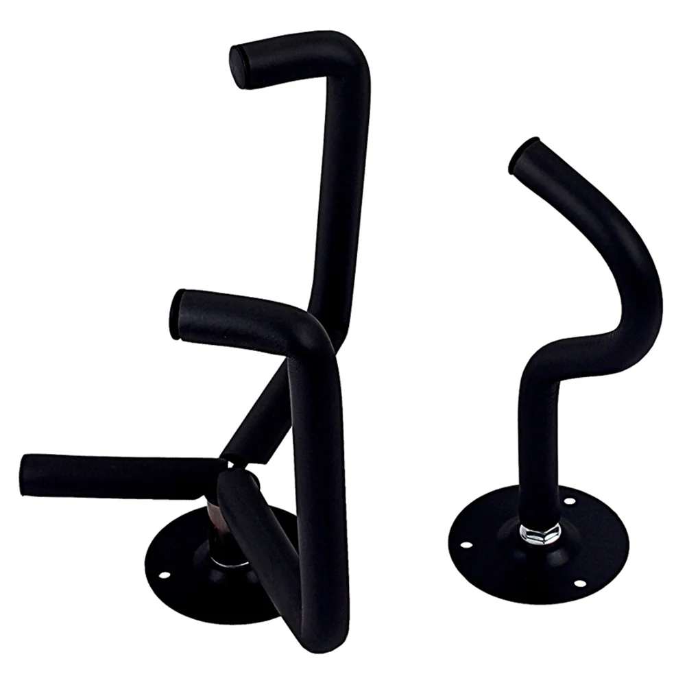 

2 PCS Wall Mount Guitar Hanger Metal Holder Stand Wall-mounted Bracket Black Hook