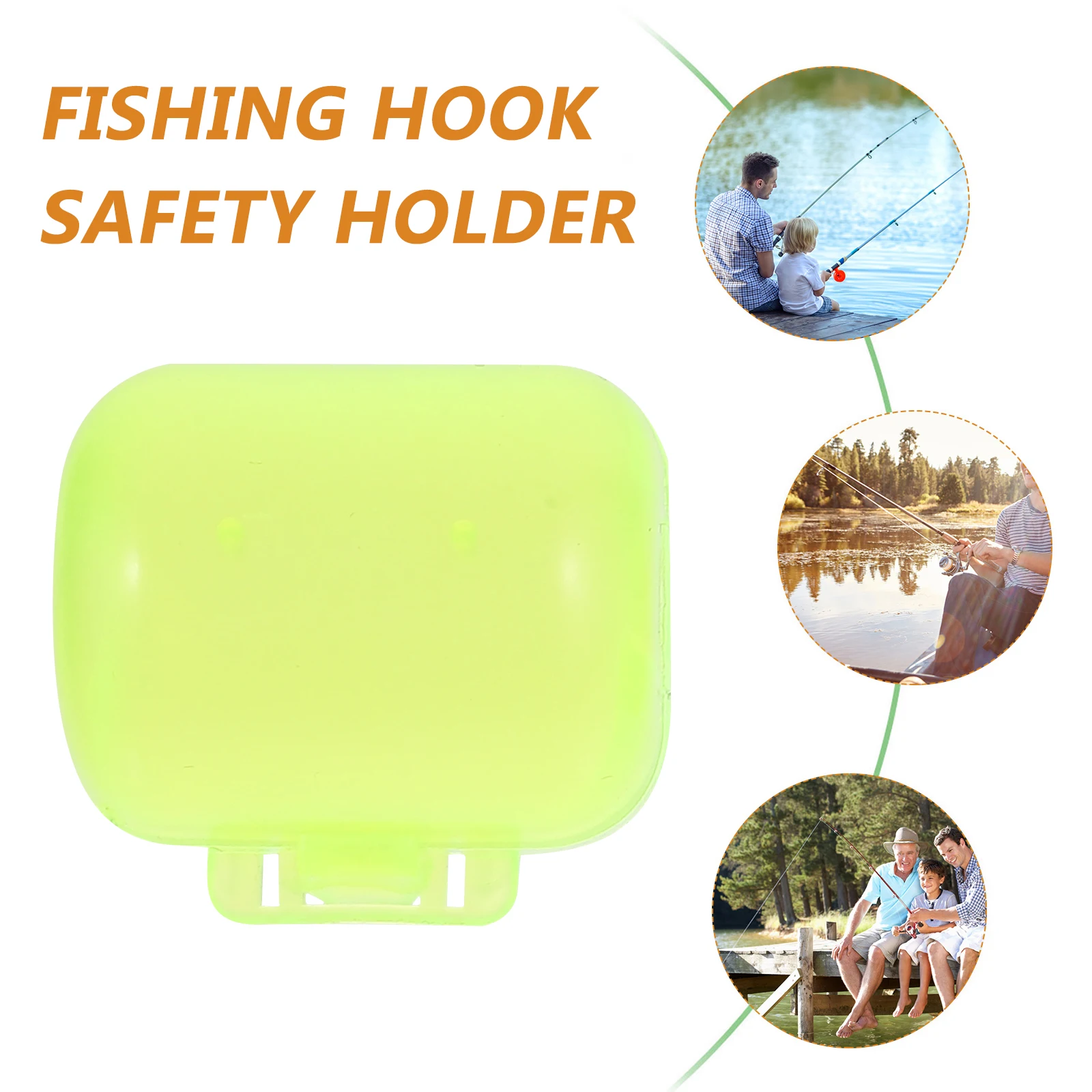 

12pcs Fish Hook Covers Set Protective Bonnet for Hooks Freshwater Saltwater Lures Anti Scratch Durable Glow Yellow Large Medium