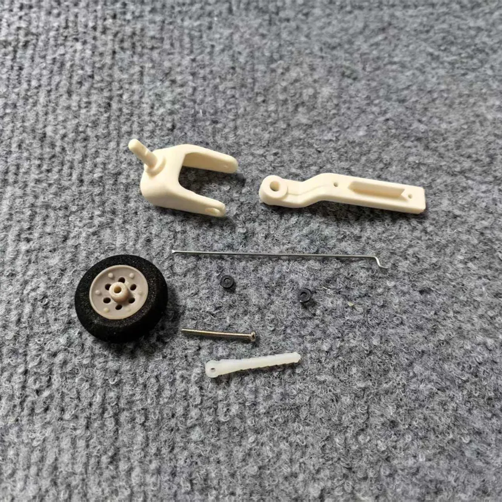 Mini Steering Tail Wheel Retract/Balsa KT Fixed Wing Aircraft Miniature Steering Tail Wheel Assembly Landing Gear Kit Set