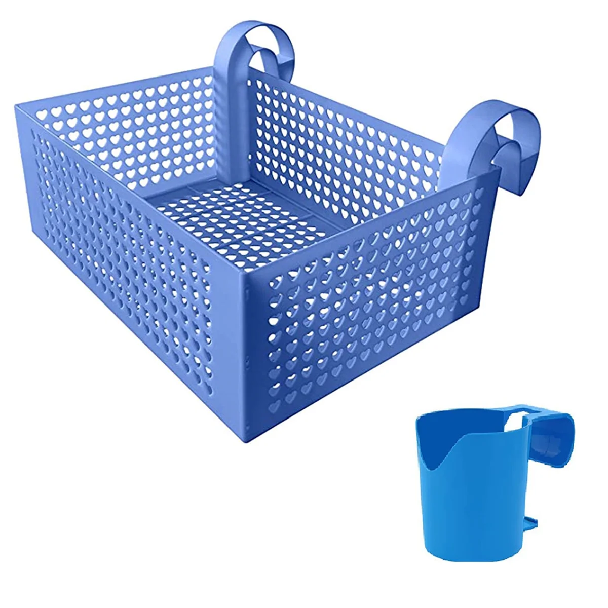

Poolside Storage Basket, Retractable Pool Toy Basket, Pool Accessories, Suitable for Most Frame Above Ground Pools