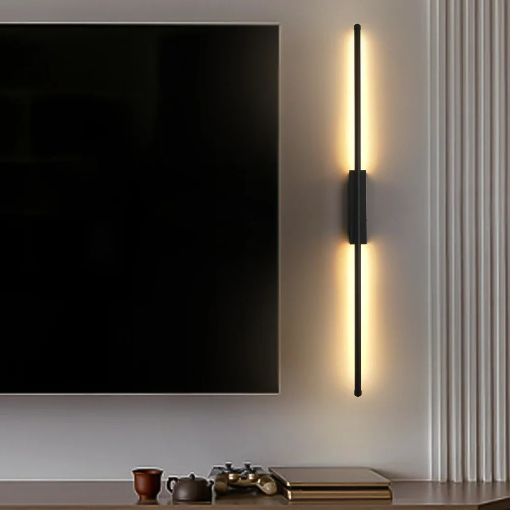 Modern Strip LED Wall Light, Lâmpada para Sala de Estar, Quarto, Cabeceira, TV, Sofá, Parede de Fundo, Candelabro, Iluminação, Home Deco