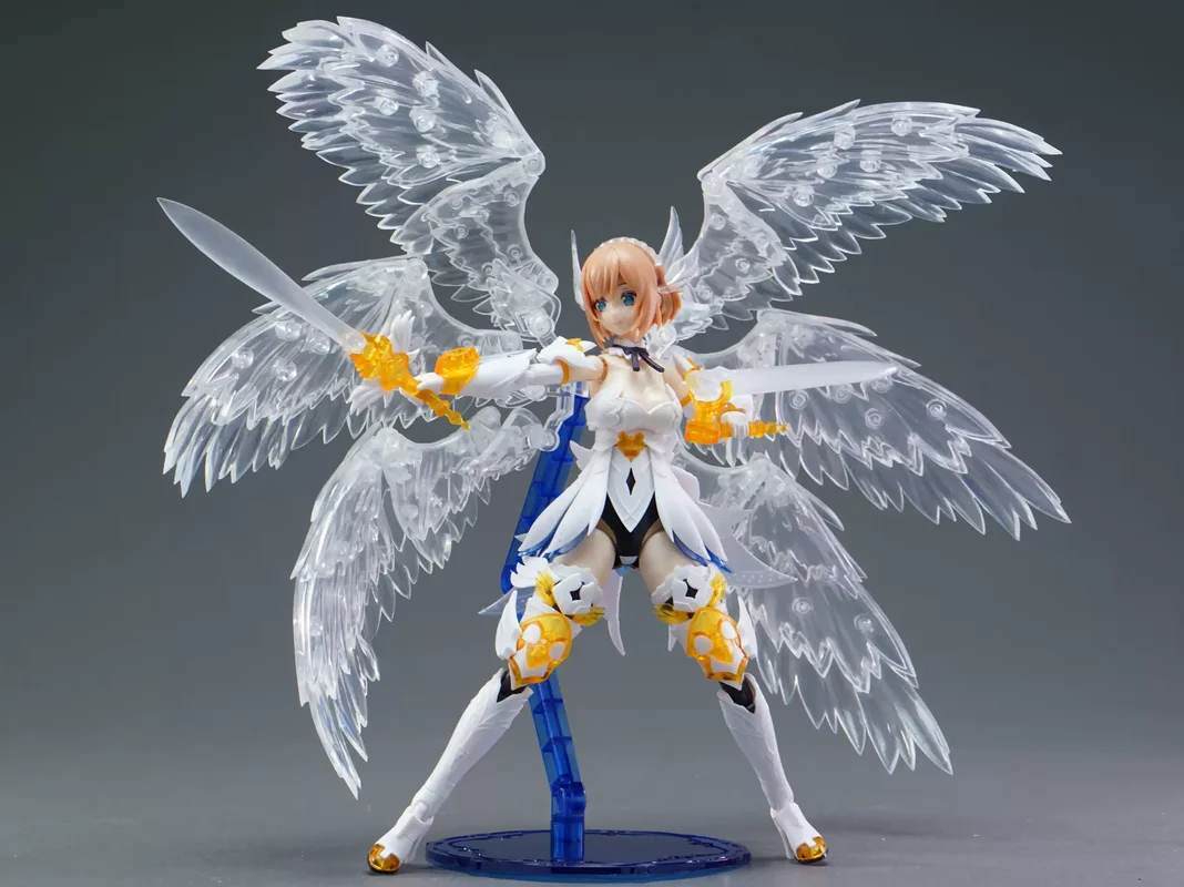 

Black And White Fengyu Pure Color Series Six-Winged Figure Wings Desktop Ornament Toy Gift - Dolls & Accessories