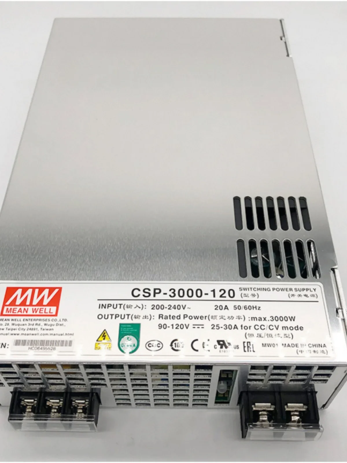 Mingwei Switching Power Supply CSP-3000-120/250/400V 3000W High Voltage Output High Power Supply RSP