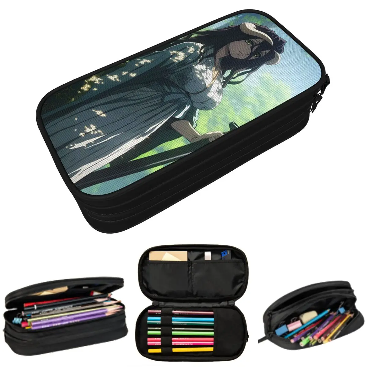 

Adventure Anime Albedo Overlord Pencil Case for Kids Gifts Pen Box Pencil Bag Stationery Supplies Pen Holder Bag