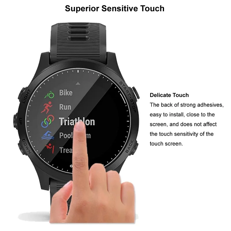 Vidro temperado para Garmin Forerunner 945 935 735 645 película protetora protetor de tela para Garmin Forerunner 230 225 235 220 630,garmin relógio smartwatch acessórios