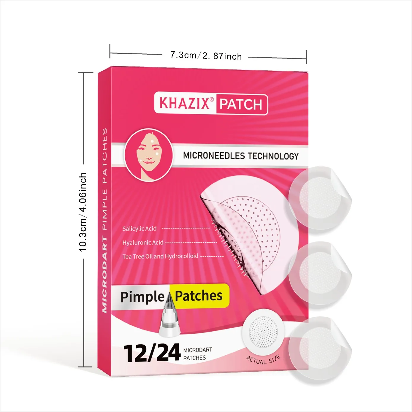 22PCS Anti-acne covering Pimple patch,hydrocolloid invisible patch, mild formula,,which will help with better acne removal