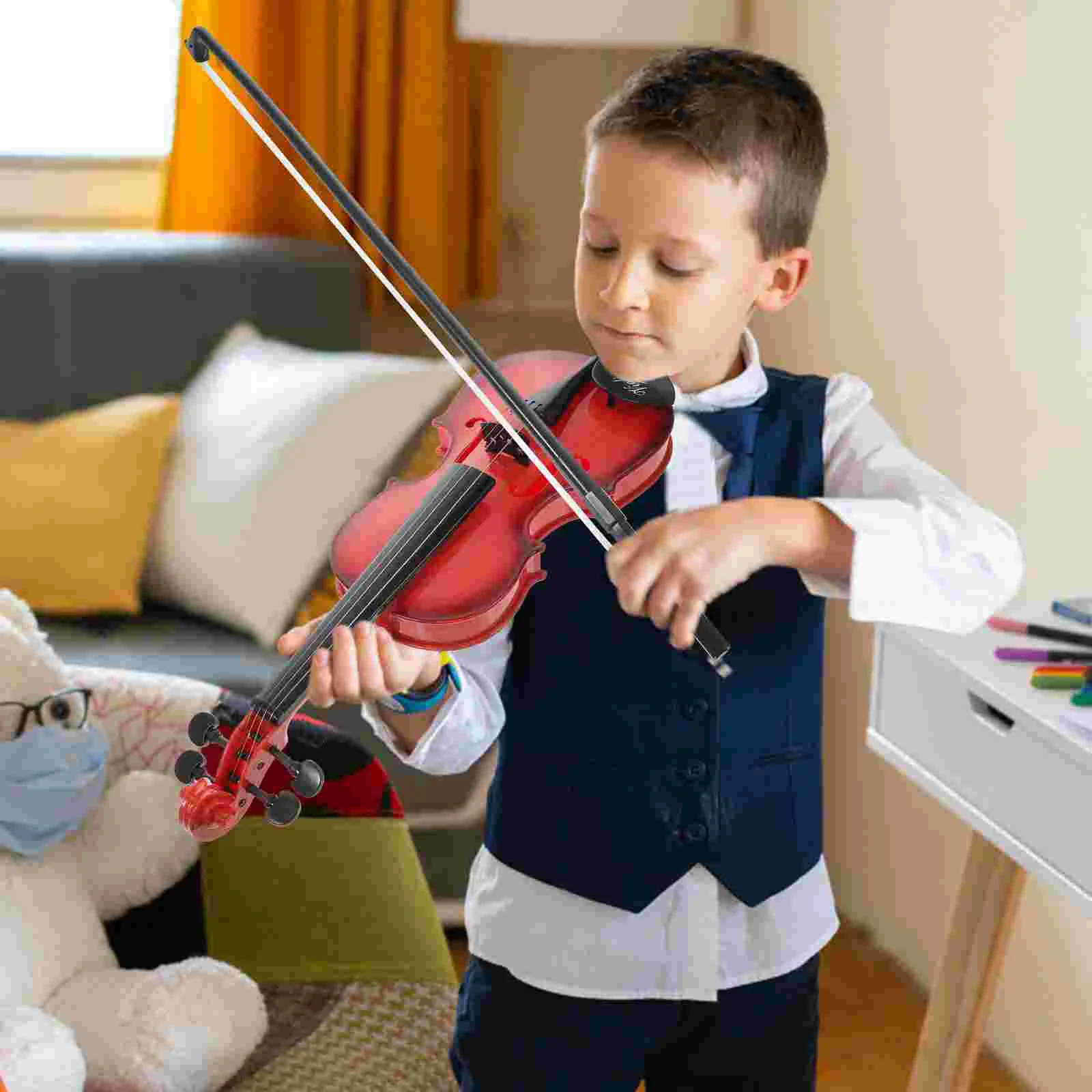 Violino brinquedo instrumento musical eletrônico para crianças de plástico iniciante criança