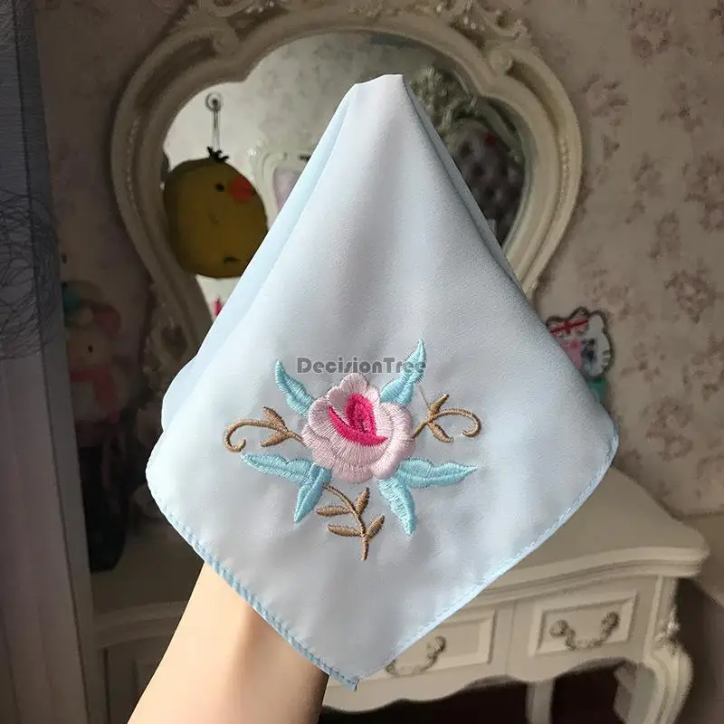 2024 chinese embroidery dance hanfu accessories women handkerchief portable napkin cleaning towels handkerchief traditional gift