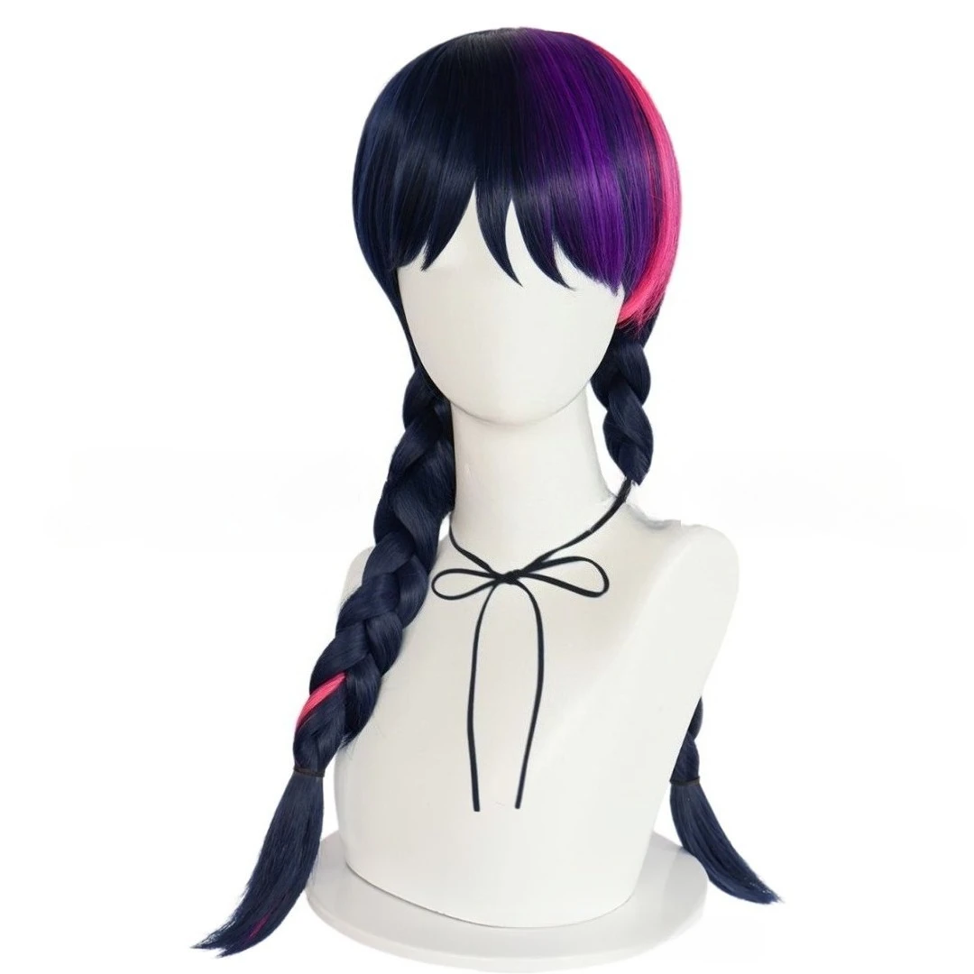

Anime Twilight Sparkle Cosplay Wig Long Mixed Purple Pink Blue Color Wigs Heat Resistant Synthetic Hair Halloween Party Wig