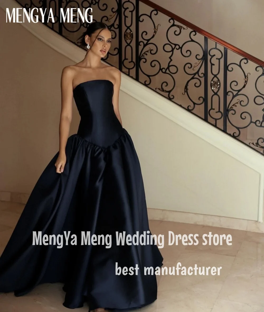 

ZHUISHU Customized Saudi Elegant Black Prom Gown Women Strapless A-Line Party Evening Dress Floor Length Special Occasion Gowns