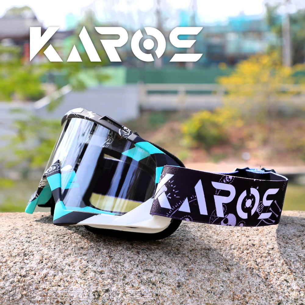 Karos Motocross-Brille Motorrad-Sonnenbrille Herren MTB ATV Maske UV400 Winddichter Schutz Ski Radfahren Rennfahren Offroad-Brille