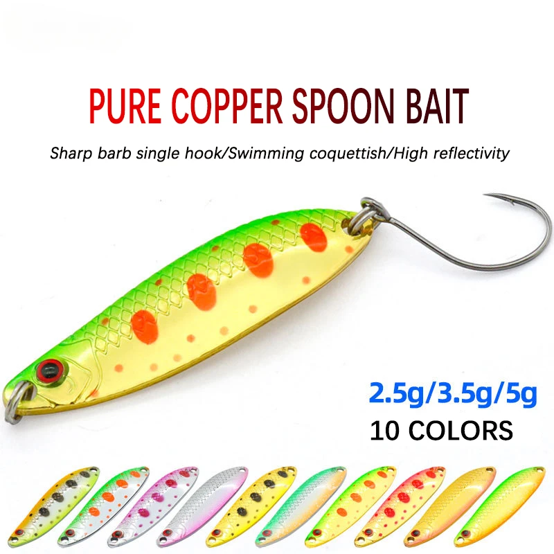 Metal Spoon bait 2.5g/3.5g/5g Small Hard Sequins Spinner Swimbait For Trout Bass Pike Fishing Tackle