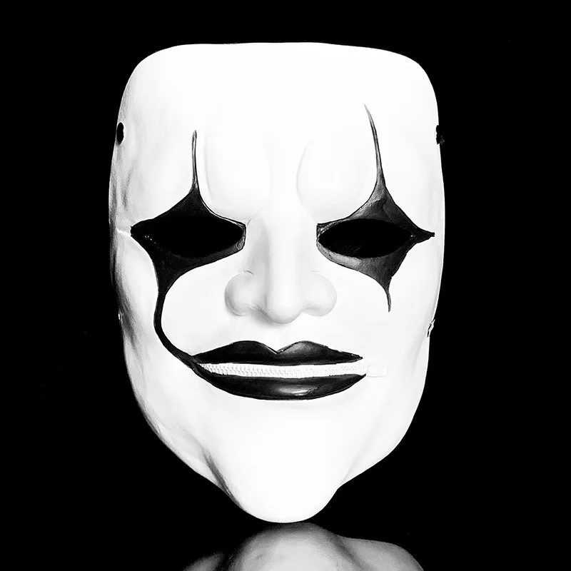 Halloween Horror White Mask, Ball Party Role-Playing Costume, Adjustable Size, Suitable for Most Adults