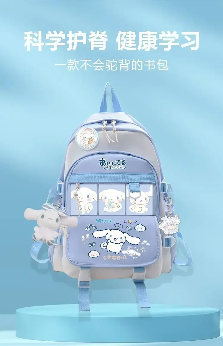 Mochila escolar de Hello Kitty Sanrio para estudiantes, bolsa impermeable para padres e hijos, versión coreana kawaii para niños