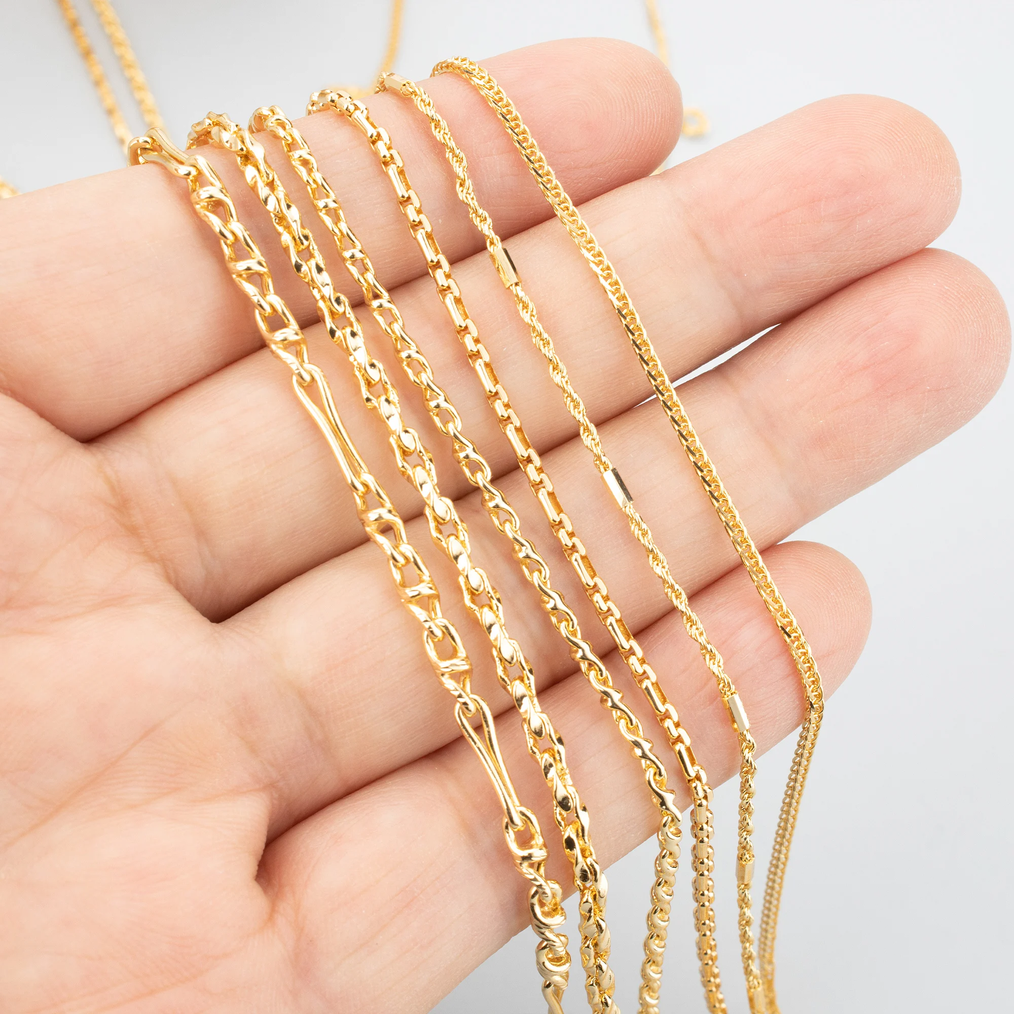GUFEATHER,1m/lot,C461,korea chain,18k gold rhodium plated,copper,nickel free,hand made,jewelry making,diy bracelet necklace