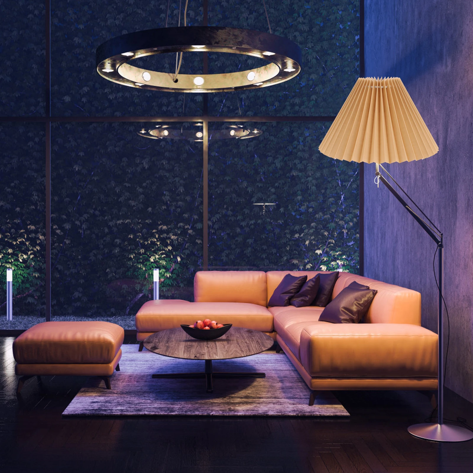 

Round Pleated Cloth Lampshade E27 Cardigan Bedroom Table Lamp Cover Dustproof Home Hotel Study Lighting Accessories Small Lamp