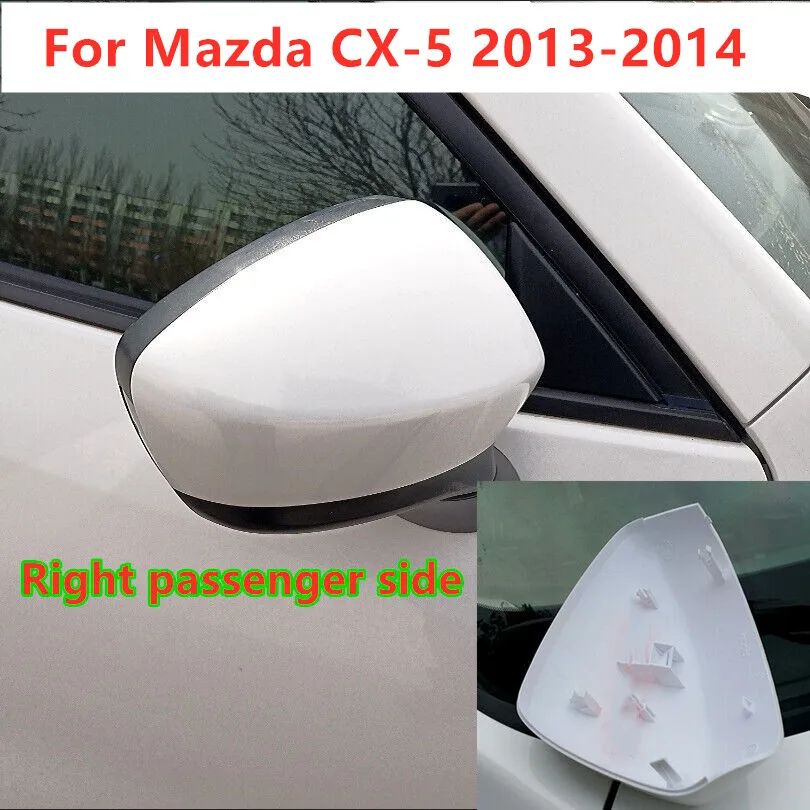 

White Right Passenger Side Rearview Mirror Cap Cover For Mazda CX-5 CX5 2013 2014