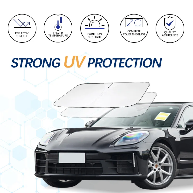 

Windshield Sun Shade For Porsche Panamera 4S GTS 970 971 Sunshade Sun Visor Protector Foldable Blocks UV Rays Keep Car Cooler