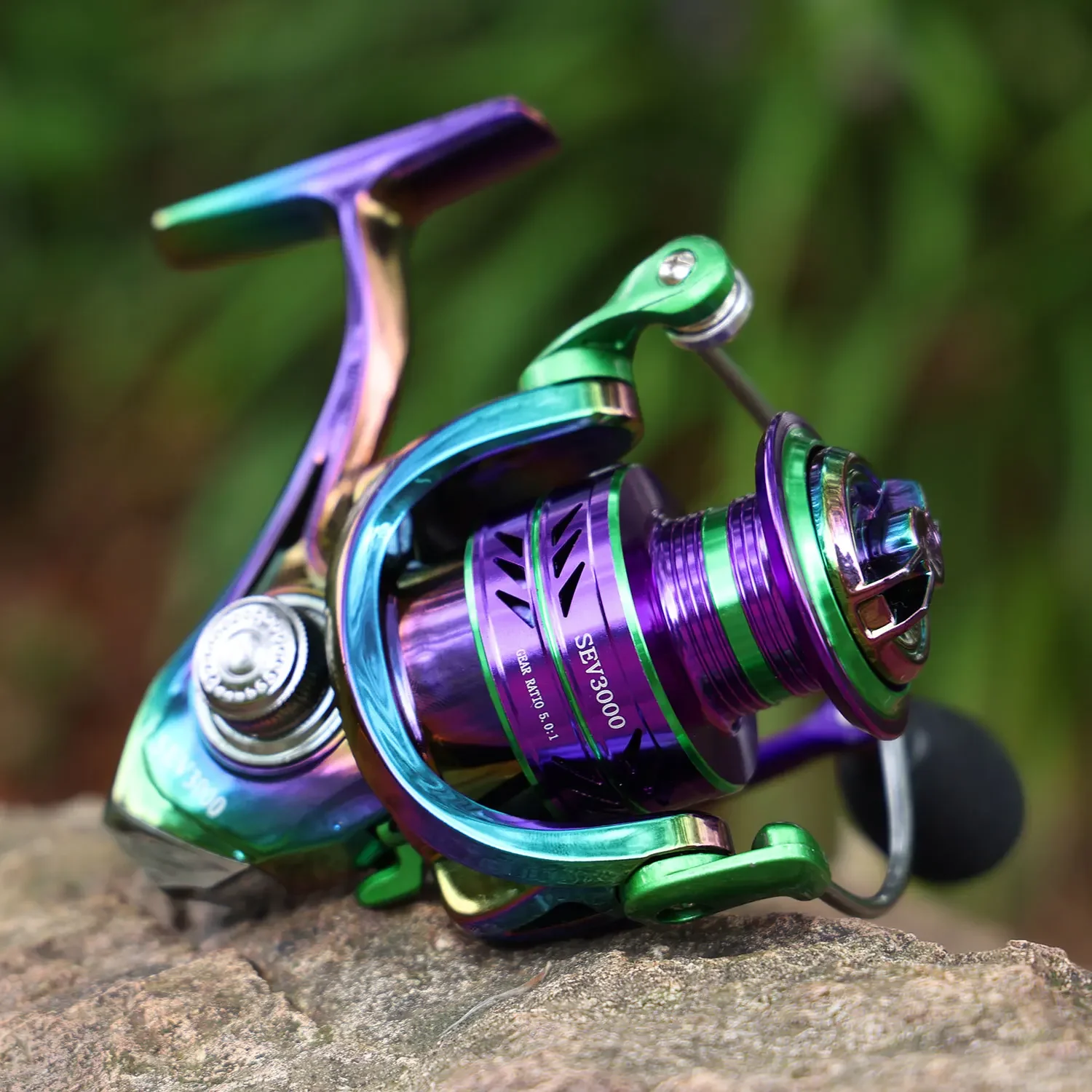 Sougayilang Spinning Angelrolle 5,2:1 Hochgeschwindigkeitsverhältnis EVA Grip Max Drag 12 kg Griff Karpfenbarsch für Süßwasser-Angelrolle – Detail 12