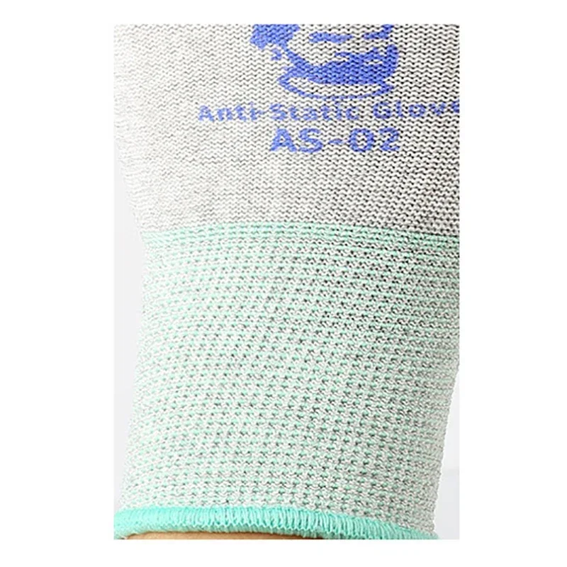 Chống Tĩnh Điện Găng Tay Như-02 Độ Đàn Hồi Chống Trơn Trượt Ngón Tay Sơn Phủ PU Sợi Carbon Điện Tử Công Việc Găng Tay Bảo Vệ thợ Cơ Khí