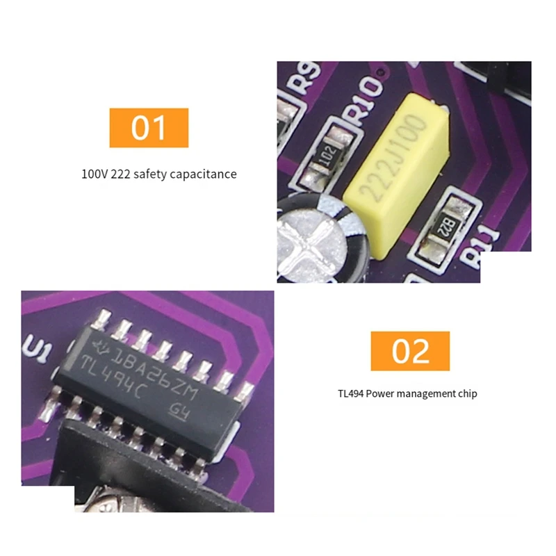 단일 DC 서브우퍼 자동차 오디오 앰프 부스트 듀얼 전원 공급 장치 보드, 12V-포지티브 및 네거티브 24V DC-DC, 3A