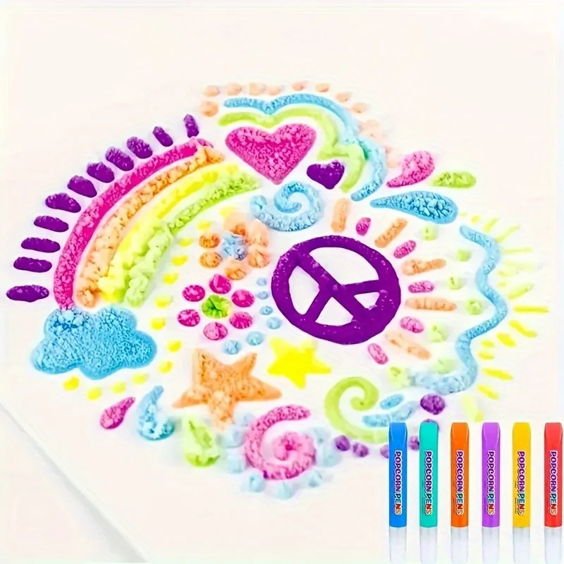 

6 пузырьковых ручек, ручки для попкорна, акварельные ручки для снятия стресса, поздравительные открытки своими руками и 3D волшебные каракули, гелевые ручки, акварельные ручки