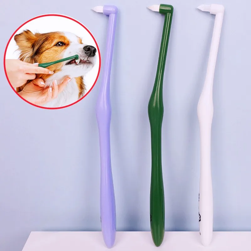 

Dog Toothbrush Dog Teeth Cleaning Small Head Toothbrush for Pet Mouth Cleaning Soft Hair Mini Dogs Toothbrushes Pet Supplies