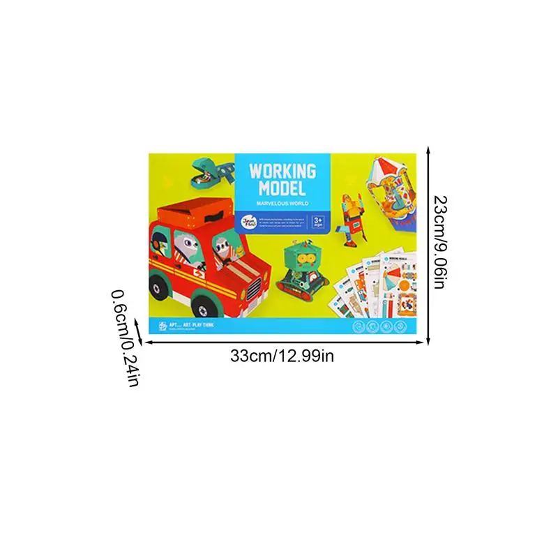 Children's Paper Folding Toys 3D Paper Folding Art Kit Craft Making Tool With Colorful Patterns For Birthdays Christmas And New