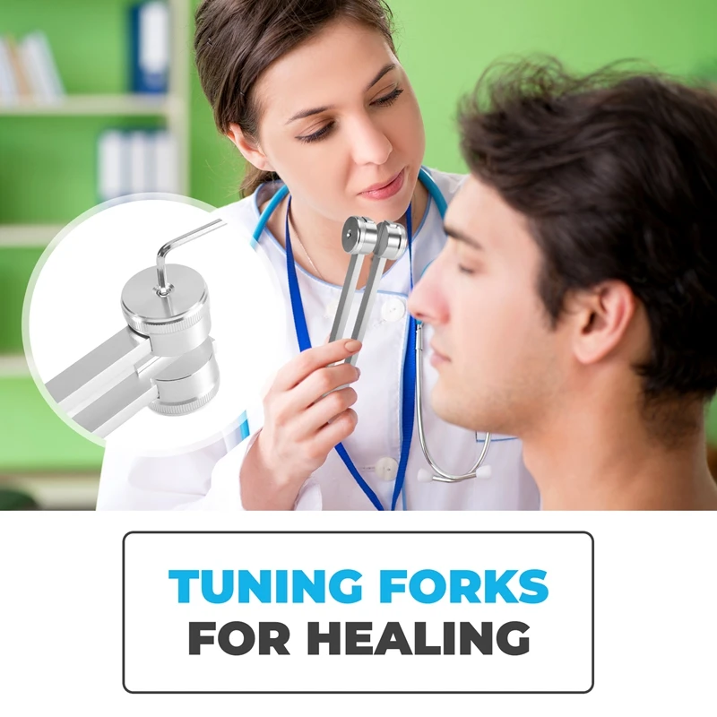 

Набор камертонов (128 Гц, 256 Гц, 512 Гц) с рефлекторным молоточком для чакр/целительства/звуковой терапии/восстановления ДНК