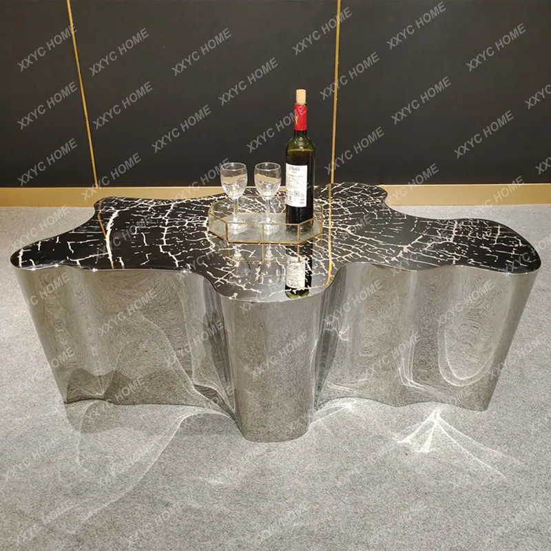 

casual modern living room for homeasymmetrical creative metal etched tree root tea table