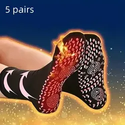 5 Pairs Self Heating Socks for Comfortable MEN'S AND WOMEN'S Warm Sports Socks