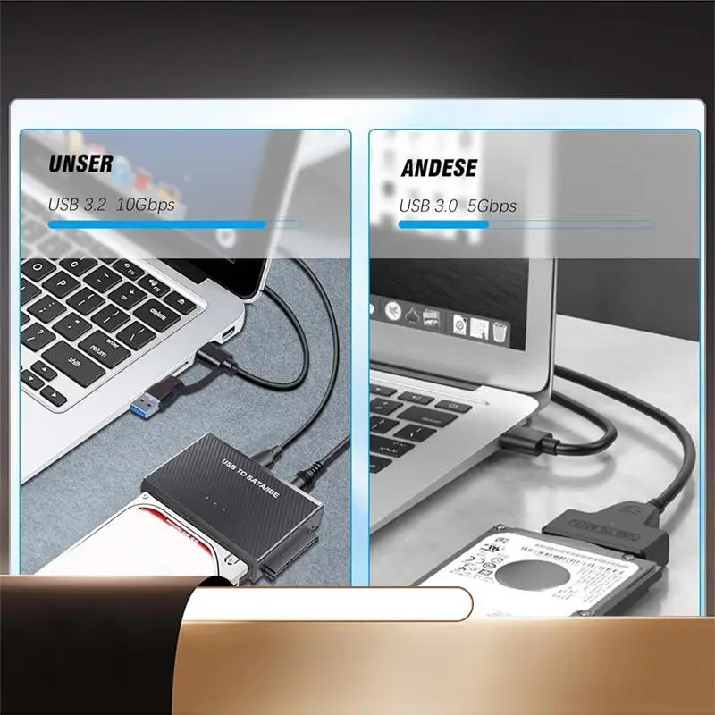 

SATA Adapter USB 3.2 And IDE Adapter, SATA USB Hard Drive Adapter For 2.5Inch And 3.5Inch SATA HDD & IDE HDD, EU Plug-X64A