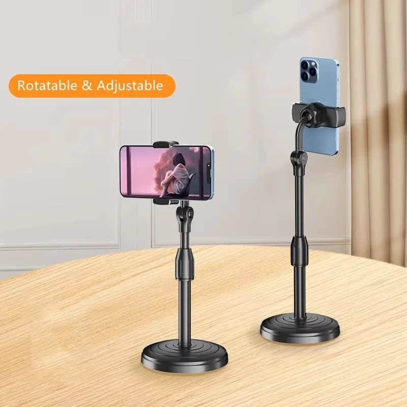 Multifunctional Phone Holder Live Broadcast Stand Adjustable Height Telescopic Portable Mobile Phone Bracket For iPhone Samsung