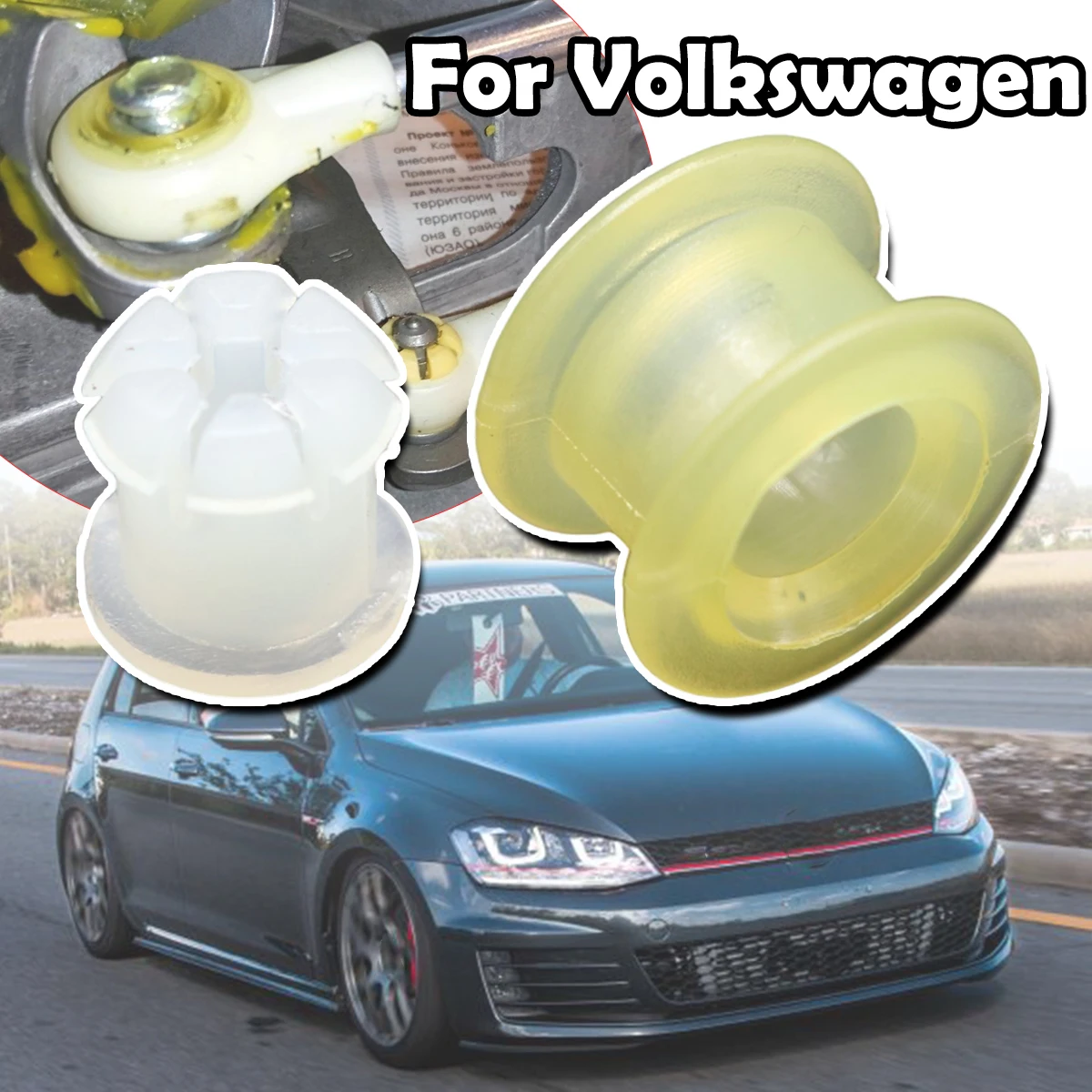 

For VW Beetle Jetta GTI Eos Golf Rabbit Passat Gearbox Shifter Cable End Saver Bushing Set Selector Lever Trambulator Repair Kit