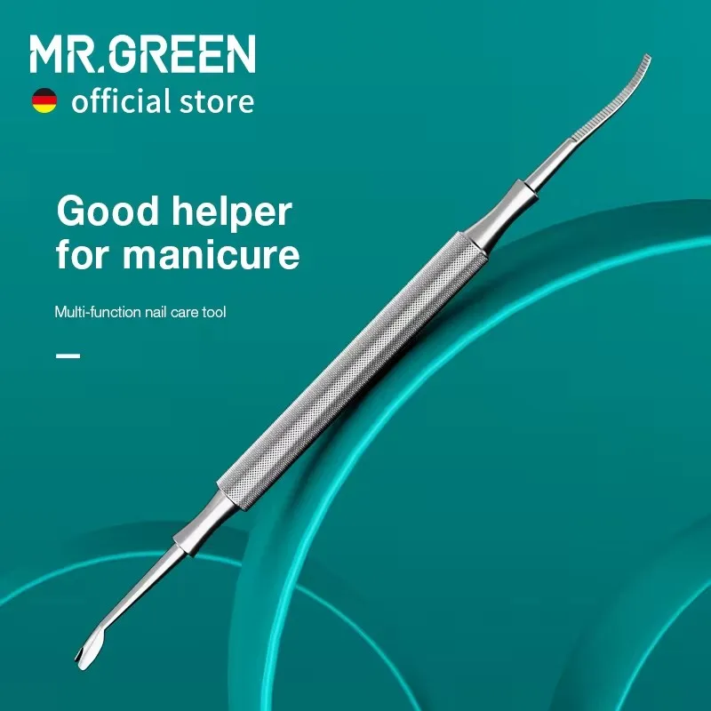 MR.GREEN Multi-Function Nail Care Tools Cuticle Pusher Nail Dirt Cleaner Double Headed Design Pry Up Nails Cuticle Trimmer