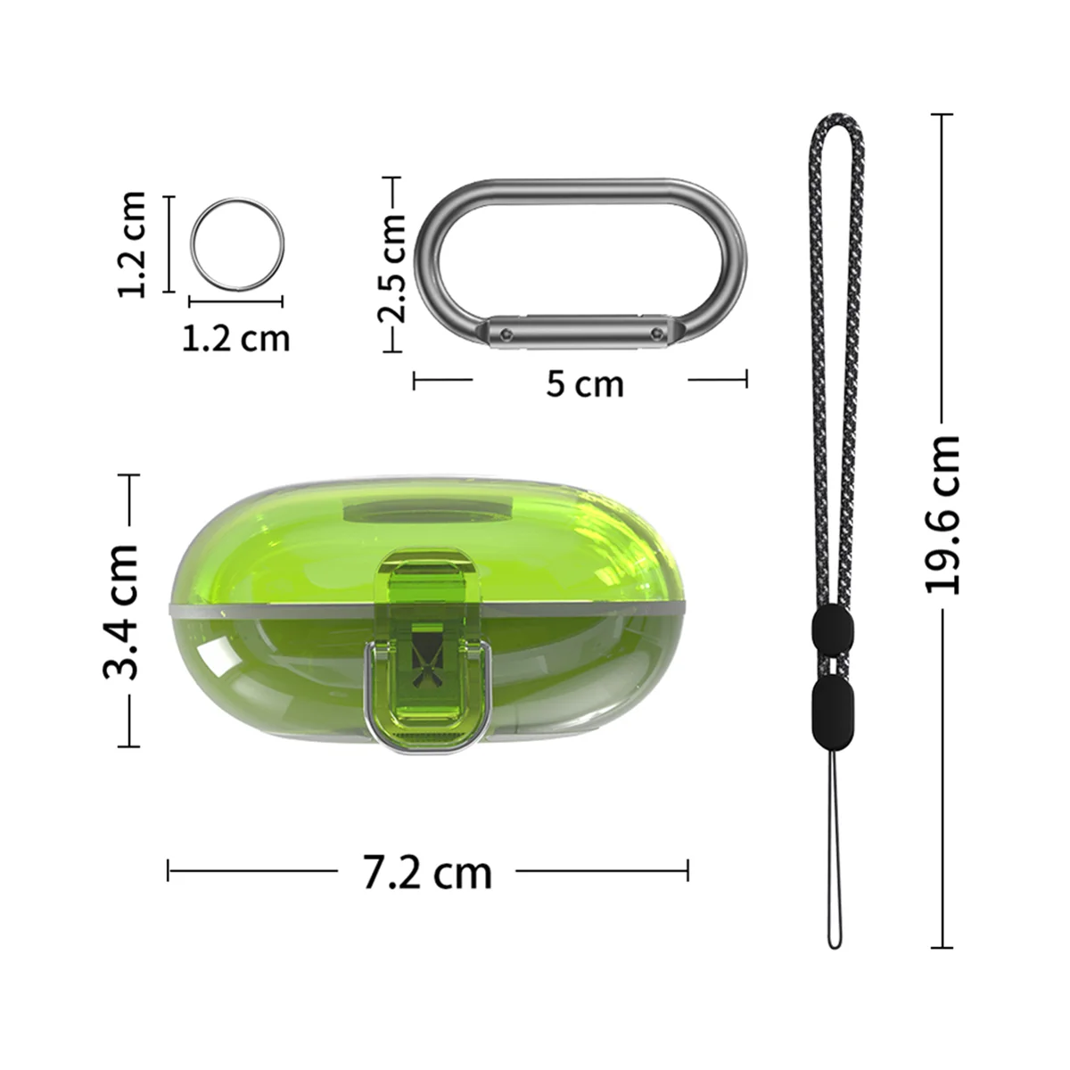 A57G-حامل سماعة الرأس سماعات لاسلكية غطاء من البولي يوريثان الحراري مع خطاف حبل ممتص للصدمات لهاتف Beats Fit Pro-A