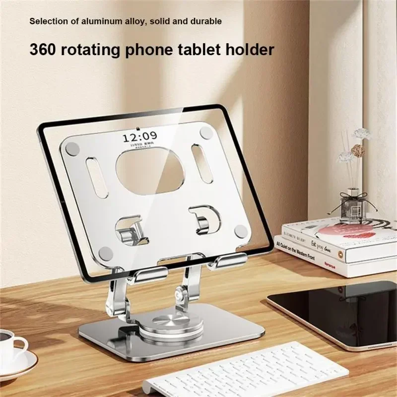 Laptop Bracket Mobile phone tablet bracket aluminum alloy multifunctional desktop lazy bracket 360 degree rotation foldable pneumatic automatic foldable lifting table sofa bed side standing computer desk mobile lazy platform desk